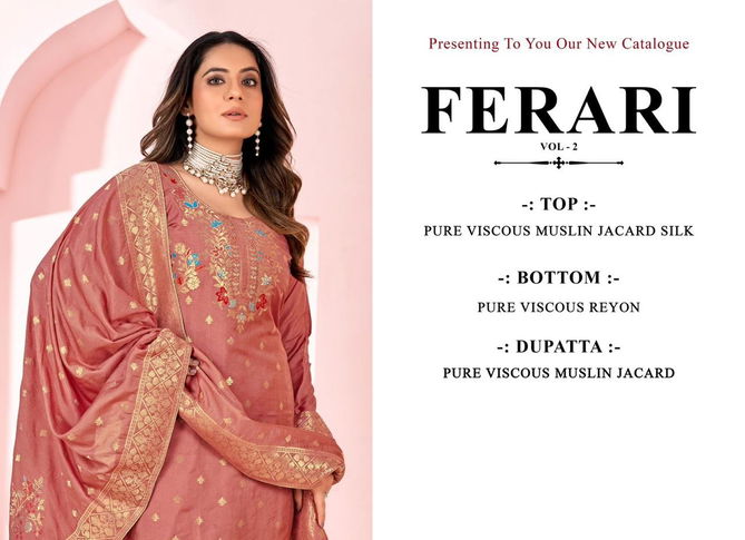 Ferari Vol 2 By Naari Jacquard Designer Salwar Kameez Wholesalers In Delhi
